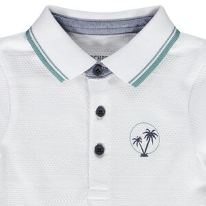 Πόλο κοντομάνικο με φαντεζί σχέδιο για μωρό αγόρι 