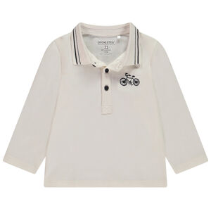 Πολυάρι μακρυμάνικο με κέντημα ποδήλατο για μωρό αγόρι 