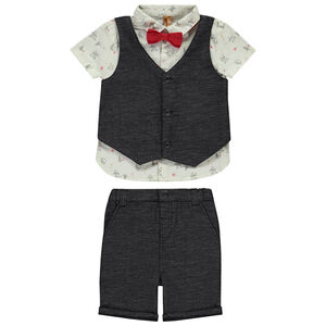 Γιορτινό σετ 4 τμχ. με φιόγκο για bebe αγόρι 