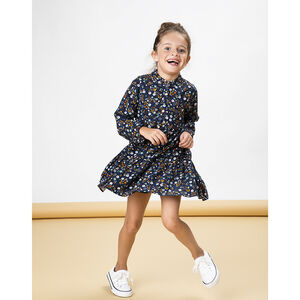 Robe chemise manches longues fantaisie pour fille Main Robe chemise manches longues fantaisie pour fille