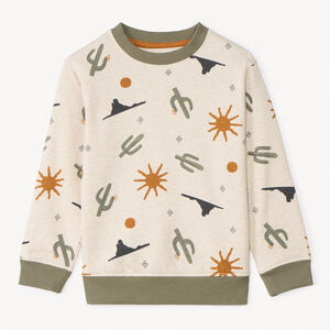 Φούτερ με μακριά μανίκια από φλις με εκτύπωση κακτοειδών για αγόρι 