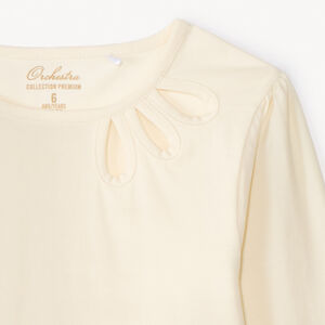 T-shirt με μακριά μανίκια με φανταστική κοπή και strass κορίτσι 