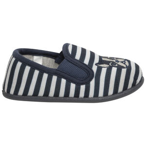 Βρεφικά παπουτσάκια χαμηλά ριγέ με σχέδιο μπουλντόγκ για bebe αγόρι 