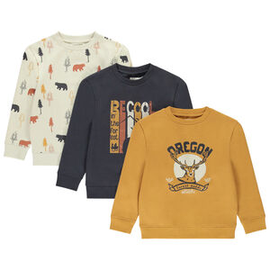 Σετ από 3 φούτερ πλεκτό με φαντεζί σχέδιο για αγόρι 