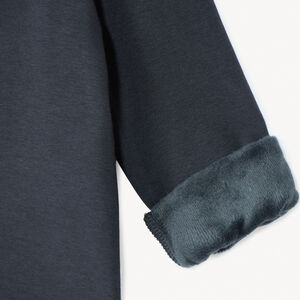 Φούτερ molleton με patchs γράμματα bouclettes για αγόρι 