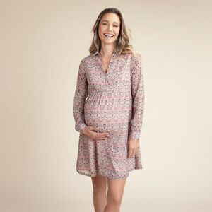 Φόρεμα εγκυμοσύνης και θηλασμού με floral σχέδιο 