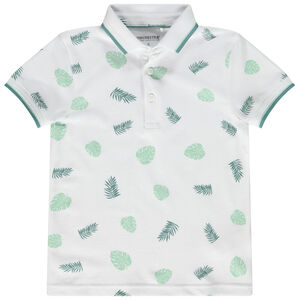 Polo manches courtes imprimé végétal pour garçon 