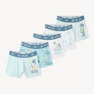 Lot de 5 boxers motifs fantaisie surf pour garçon 