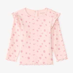 T-shirt à manches longues pour bébé fille avec imprimé fantaisie 