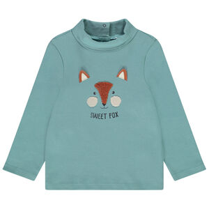 Μπλουζάκι ζιβάγκο βαμβακερό με σχέδιο αλεπού για bebe αγόρι 