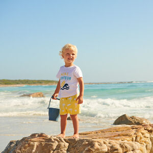 Σετ 2 τεμαχίων μπλούζα κοντομάνικη + βερμούδα με εκτύπωση σέρφ για αγόρι μωρού 