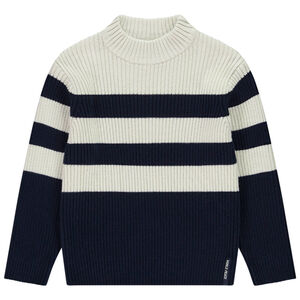 Πλεκτό μακρυμάνικο πουλόβερ με ρίγες για αγόρι 