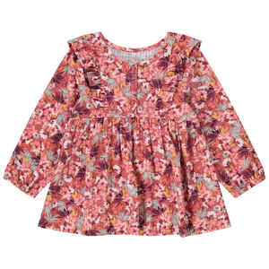 Τουνίκ με μακριά μανίκια και floral σχέδιο για bebe κορίτσι 