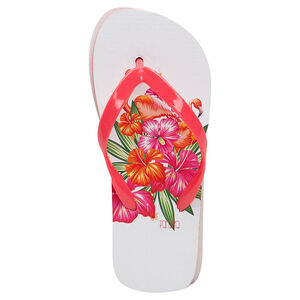 Σαγιονάρες με μοτίβο λουλούδια και μονόχρωμο λουράκι 