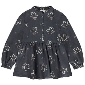 Τουνίκ από πάνινο ύφασμα με εκτύπωση arty για κορίτσι 