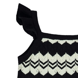 Κοντή σαλοπέτα από πλεκτό με σχέδιο φαντασίας σε αζτέκ για κορίτσι 