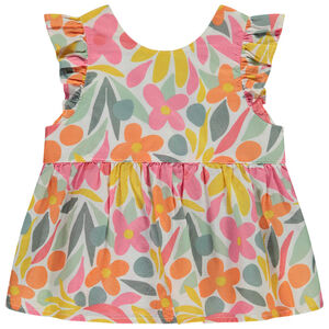 Tunique manches courtes imprimé floral pour bébé fille 