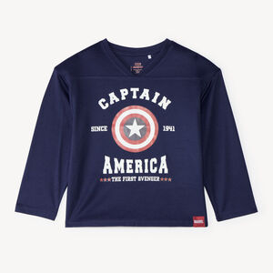 T-shirt à manches longues pour garçon Captain America Marvel Disney 