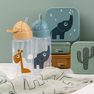 Ποτήρι Με Καλαμάκι Elphee Blue 350Ml DONE BY DEER 