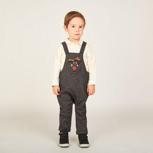 Ensemble long 2 pièces avec salopette de Noël pour bébé garçon  Main Ensemble long 2 pièces avec salopette de Noël pour bébé garçon