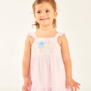 Φόρεμα με τιράντες και φουσκωτό Stitch Disney για μωρό κορίτσι 