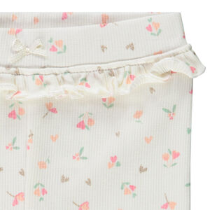 Καλσόν μακρύ côtelé με φαντεζί σχέδιο για bébé κορίτσι 