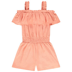 Combishort en jersey avec détails volantés pour fille 