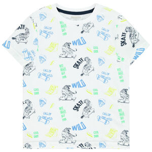 T-shirt βαμβακερό κοντομάνικο εμπριμέ για αγόρι Main T-shirt βαμβακερό κοντομάνικο εμπριμέ για αγόρι