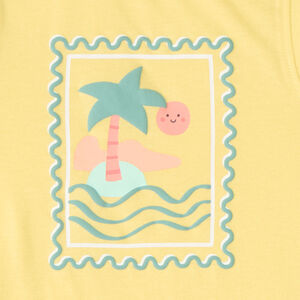 Απλό αμάνικο μπλουζάκι με τύπωμα για μωρό αγόρι 