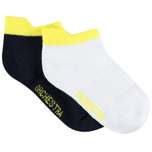 Lot de 2 paires de chaussettes courtes à bord-côte renforcé 