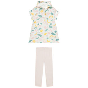 Ensemble 2 pièces robe imprimée arty pour bébé fille 