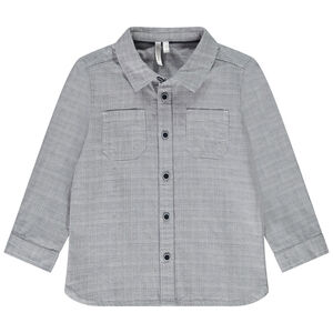 Πουκάμισο μακρυμάνικο με καρό σχέδιο για bebe αγόρι 