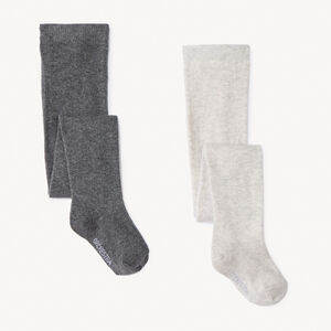 Σετ από 2 ζευγάρια παχιών καλσόν για κορίτσι μωρό 