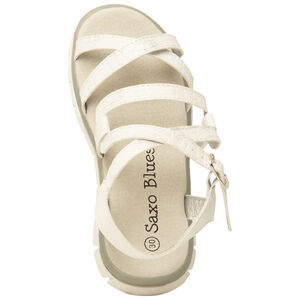 Λευκά σανδάλια με φαντεζί λουράκια για κορίτσι 