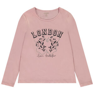 T-shirt μακρυμάνικο με φαντεζί σχέδιο για κορίτσι 