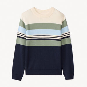 Πουλόβερ πλεκτό φαντεζί με εφέ color block για αγόρι 