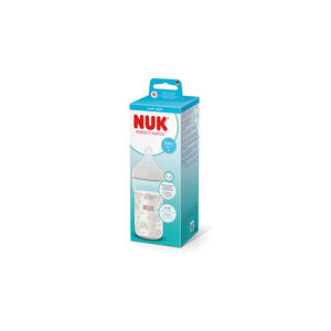Μπιμπερό Perfect Match Γυάλινο 230ml (Σιλικ.) Temp.Control Rainbow Nuk  