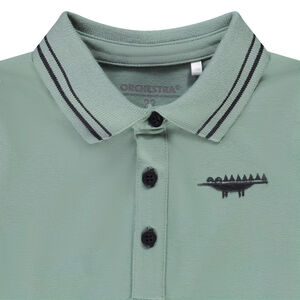 Πόλο μακρυμάνικο κεντημένο για bebe αγόρι 