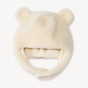 Bonnet ourson ludique en sherpa doublé pour bébé garçon   Main Bonnet ourson ludique en sherpa doublé pour bébé garçon