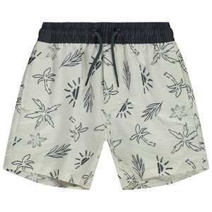 Σορτς μπάνιου seersucker με φαντεζί σχέδιο για αγόρι 