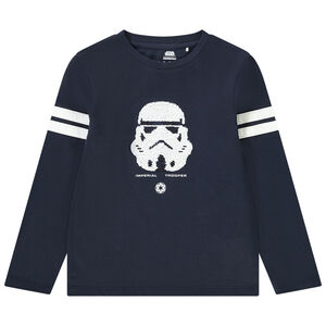T-shirt manches longues en coton Star Wars pour garçon Main T-shirt manches longues en coton Star Wars pour garçon