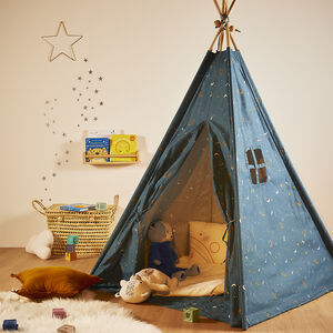 Τίπι από βαμβάκι και ξύλο με εκτύπωση αστερισμού 