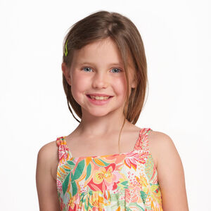 Αμάνικο φόρεμα με σχέδιο τροπικού υφάσματος για κορίτσι 