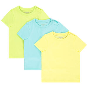 Σετ από 3 μονόχρωμα βαμβακερά t-shirts για αγόρι 