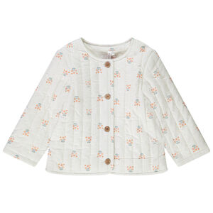 Μπουφάν πάνινο με επένδυση φόδρα jersey για bebe κορίτσι 