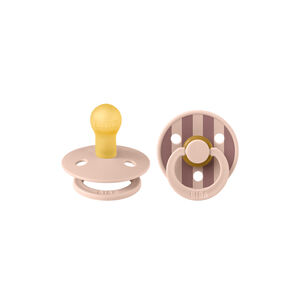 Σετ Στρογγυλές Πιπίλες Studio Block Latex Νο1 0-6 Μηνών Blush Mix Bibs  