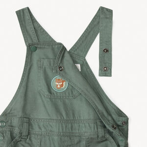 Σαλοπέτα μακριά υφασμάτινη με patch σκίουρου για bebe αγόρι 