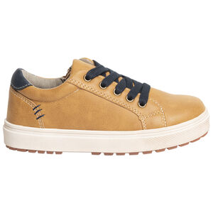 Baskets basses camel pour enfant garçon à lacets et zip Main Baskets basses camel pour enfant garçon à lacets et zip