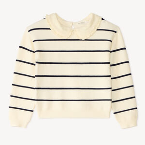 Πουλόβερ κοριτσιού στιλ μαρινιέρα με γιακά Claudine 