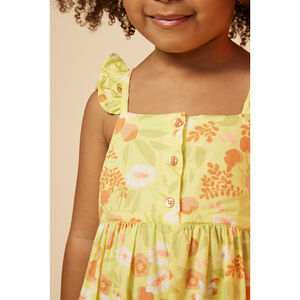 Φόρεμα με τιράντες και λουλουδάτο σχέδιο για μωρό κορίτσι 